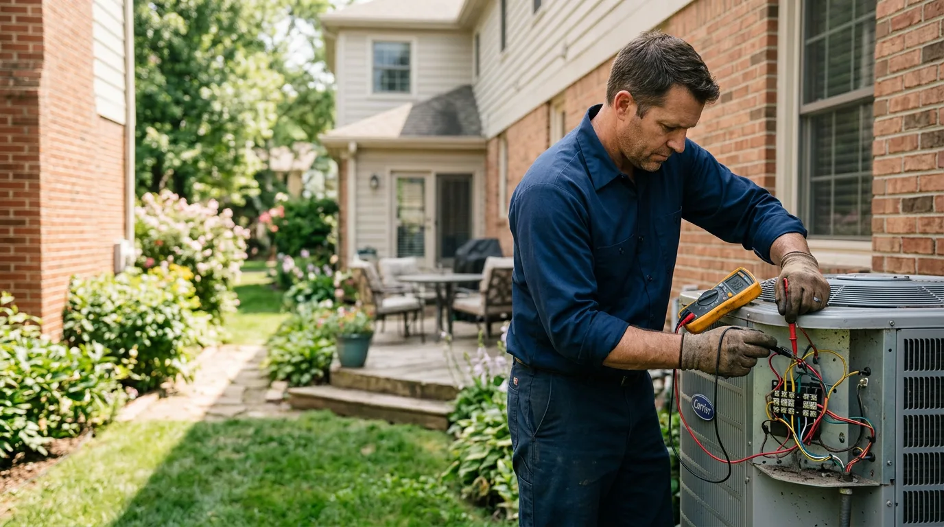 HVAC technician working near Leitchfield, KY
